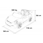 Elektrické autíčko 911 Porsche GT3 STRONG MP4 - dvojmiestne, červené